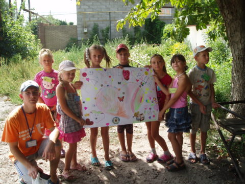 orphan children summer camp russia